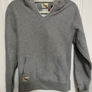 Tracksmith Gray Hoodie with Front Pocket